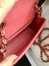 Load image into Gallery viewer, Chanel 18s pearly pink caviar mini rectangular, light gold hdw