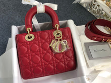 Load image into Gallery viewer, Lady Dior red small, with gold hdw