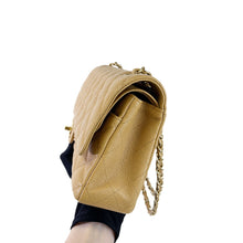 Load image into Gallery viewer, Chanel dark beige vintage medium classic flap, 24k gold hdw