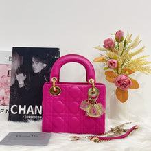 Load image into Gallery viewer, Lady Dior mini in Barbie pink with gold hdw