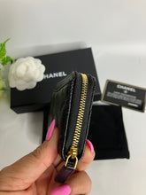 Load image into Gallery viewer, Chanel black caviar 28 series coin purse with gold hdw