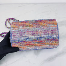 Load image into Gallery viewer, Rare Chanel mini tweed rainbow with with rainbow hdw