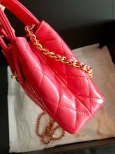 Load image into Gallery viewer, Chanel kelly dark pink fushia, gold hdw