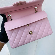 Load image into Gallery viewer, Chanel classic flap small pink 22b caviar with light gold hdw