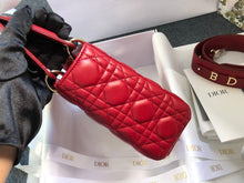 Load image into Gallery viewer, Lady Dior small red lambskin with gold hdw