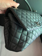 Load image into Gallery viewer, Chanel Black caviar medium coco handle, ruthenium hdw