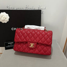 Load image into Gallery viewer, Chanel 28 series red caviar small classic flap, gold hdw