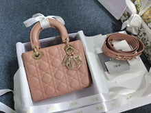 Load image into Gallery viewer, Lady Dior small fard Cannage lambskin, with gold hdw