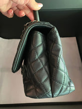 Load image into Gallery viewer, Chanel Black caviar medium coco handle, ruthenium hdw