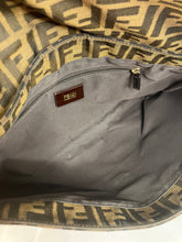Load image into Gallery viewer, Fendi Mia Tobacco Zucca Print Canvas Large Flap Shoulder Bag