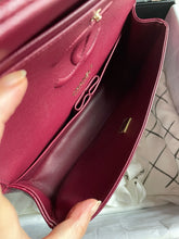Load image into Gallery viewer, Chanel burgundy medium caviar classic flap, gold hdw