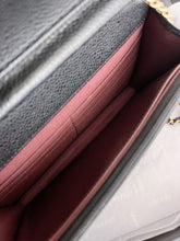 Load image into Gallery viewer, Chanel black caviar microchip WOC (wallet on chain) with gold hdw