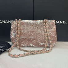 Load image into Gallery viewer, Chanel pink sequin small flap, silver hdw