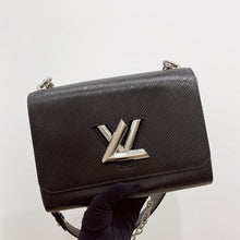 Load image into Gallery viewer, Louis Vuitton black twist MM with silver hdw