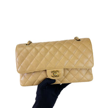 Load image into Gallery viewer, Chanel dark beige vintage medium classic flap, 24k gold hdw