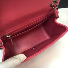 Load image into Gallery viewer, Chanel pink mini square lambskin with silver hardware