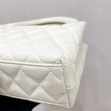 Load image into Gallery viewer, Chanel white Kelly Nano, crinkled shiny calfskin with aged gold hdw