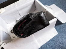 Load image into Gallery viewer, Chanel black caviar medium classic double flap, silver hdw