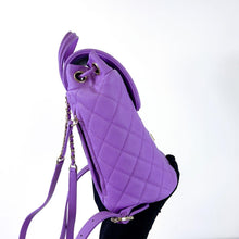 Load image into Gallery viewer, Chanel filigree backpack purple caviar, light gold hdw