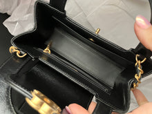 Load image into Gallery viewer, Chanel black Kelly shopper nano (larger size) in shiny calfskin, gold hdw