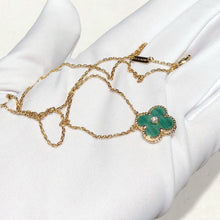 Load image into Gallery viewer, Very rare Van Cleef & Arpels (VCA) 2013 rare green malachite diamond holiday pendant, 18k gold