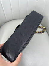 Load image into Gallery viewer, Chanel black medium caviar classic flap, gold hdw 28 series