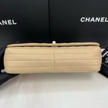 Load image into Gallery viewer, Chanel chevron beige medium statement flap