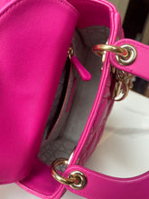 Load image into Gallery viewer, Lady Dior mini in Barbie pink with gold hdw
