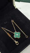 Load image into Gallery viewer, Very rare Van Cleef & Arpels (VCA) 2013 rare green malachite diamond holiday pendant, 18k gold