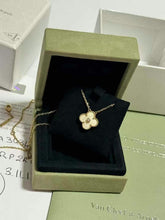 Load image into Gallery viewer, Van Cleef & Arpels (VCA) limited edition 2018 Gold MOP mother of pearl 18k gold and diamond holiday pendant