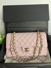 Load image into Gallery viewer, Chanel 21s pink caviar medium classic flap, light gold champagne hdw