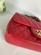 Load image into Gallery viewer, Chanel red / pink mini lambskin, gold hdw