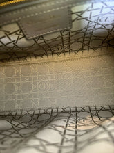 Load image into Gallery viewer, Lady Dior medium pearl iridescent grey Cannage lambskin with gold hdw