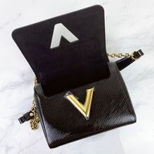 Load image into Gallery viewer, Louis Vuitton black twist pm, gold hdw