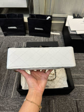 Load image into Gallery viewer, Chanel small white caviar flap, gold hdw