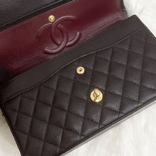 Load image into Gallery viewer, Chanel medium black caviar classic flap, gold hdw 28 series
