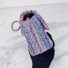 Load image into Gallery viewer, Rare Chanel mini tweed rainbow with with rainbow hdw