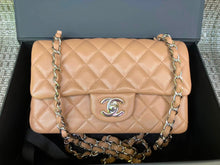 Load image into Gallery viewer, Chanel caramel mini lambskin, with silver hdw