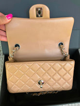 Load image into Gallery viewer, Chanel caramel mini lambskin, with silver hdw