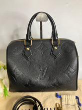 Load image into Gallery viewer, Louis Vuitton black empriente giant monogram speedy bandoulière 25