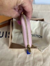 Load image into Gallery viewer, Louis Vuitton zippy coin purse / wallet, Damier Azur with gold hdw
