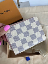 Load image into Gallery viewer, Louis Vuitton zippy coin purse / wallet, Damier Azur with gold hdw