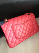 Load image into Gallery viewer, Chanel dark pink rare edge stitched caviar medium classic, gold hdw, 23 series