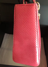Load image into Gallery viewer, Lady Dior large dark pink snakeskin exotic bag with shoulder strap, gold hdw