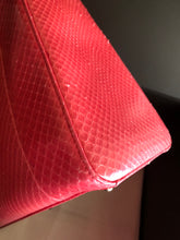 Load image into Gallery viewer, Lady Dior large dark pink snakeskin exotic bag with shoulder strap, gold hdw