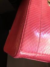 Load image into Gallery viewer, Lady Dior large dark pink snakeskin exotic bag with shoulder strap, gold hdw