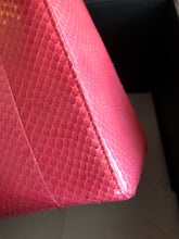 Load image into Gallery viewer, Lady Dior large dark pink snakeskin exotic bag with shoulder strap, gold hdw