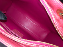 Load image into Gallery viewer, Lady Dior large dark pink snakeskin exotic bag with shoulder strap, gold hdw