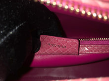 Load image into Gallery viewer, Lady Dior large dark pink snakeskin exotic bag with shoulder strap, gold hdw