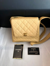 Load image into Gallery viewer, Chanel beige caviar vintage 24k gold hdw shoulder bag